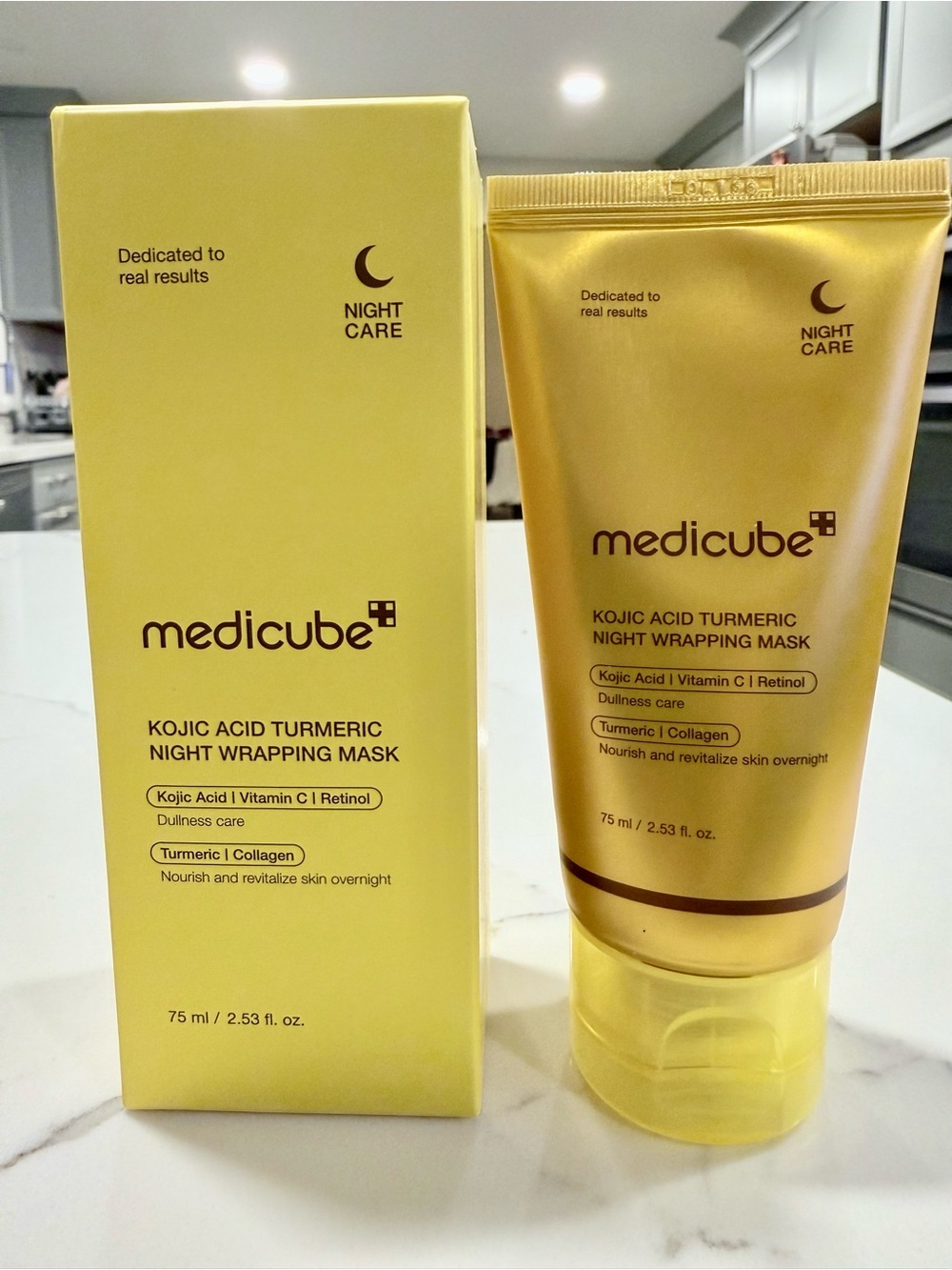 Medicube Kojic Acid Turmeric Night Wrapping Mask — Yellow